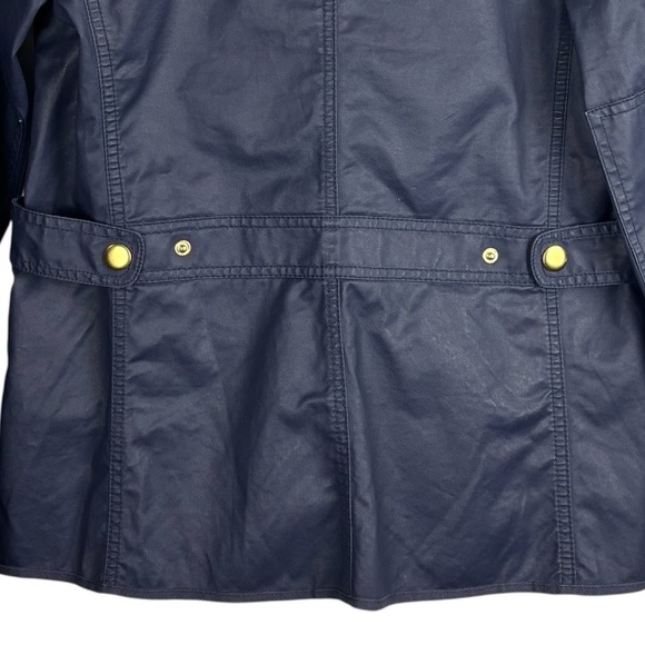 J. CREW 19034 BLUE DOWNTOWN FIELD WAXED 100% COTTON PLACKET UTILITY JACKET - Picture 11 of 16